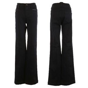 TROA Black Slimming Mid Rise Flare Jeans Size 27 Designer Neutral